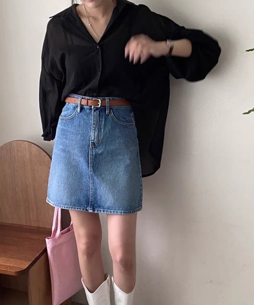 LYEON(リヨン)の「バックリボンオープンシアーシャツ/ボリュームスリーブシャツ(シャツ/ブラウス・レディース・ブラック/オフホワイト・FREE)」の12枚目の写真