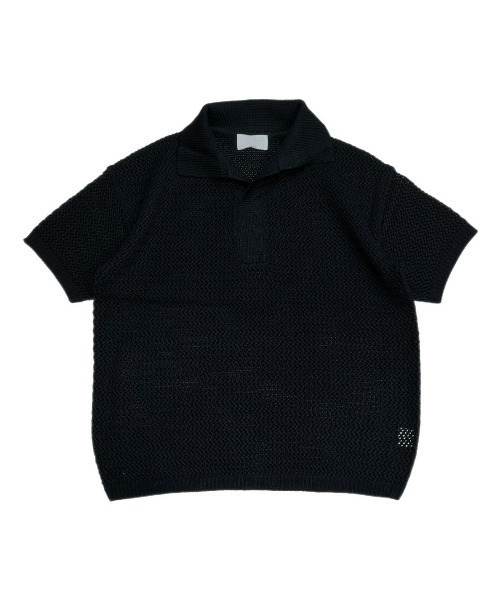 ★韓国の人気★ 【LMC】★MESH KNIT POLO SHIR.T★ Chikashitsu +（チカシツプラス）の「ストリートファッション
