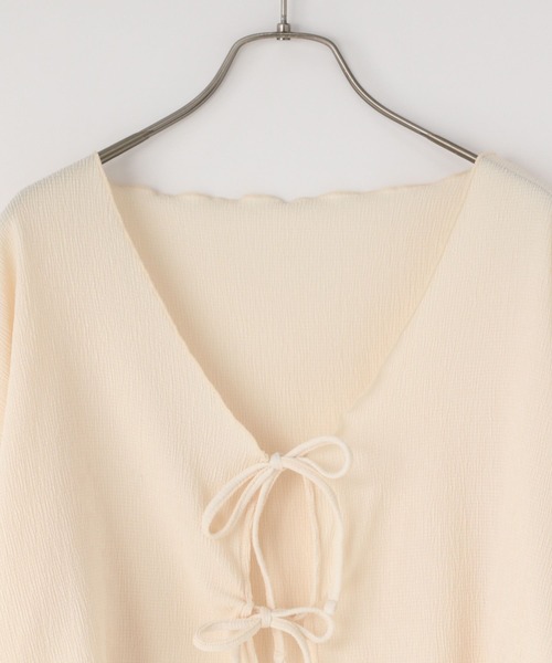 LOWRYS FARM（ローリーズファーム）の「オーシャンパシフィック／ラッシュヨウリュウリボン　108712（ラッシュガード・レディース・ベージュ/ブラック・FREE）」の15枚目の写真