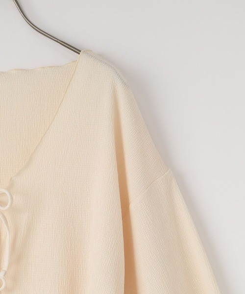 LOWRYS FARM（ローリーズファーム）の「オーシャンパシフィック／ラッシュヨウリュウリボン　108712（ラッシュガード・レディース・ベージュ/ブラック・FREE）」の12枚目の写真