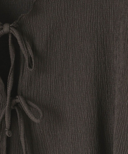 LOWRYS FARM（ローリーズファーム）の「オーシャンパシフィック／ラッシュヨウリュウリボン　108712（ラッシュガード・レディース・ベージュ/ブラック・FREE）」の8枚目の写真