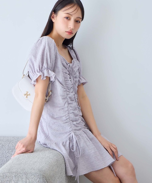 one after another NICE CLAUP(ワンアフターアナザーナイスクラップ)の「ドロストチュニックワンピース(チュニック・レディース・ブラック系その他/ホワイト系その他/サックスブルー・FREE)」の18枚目の写真