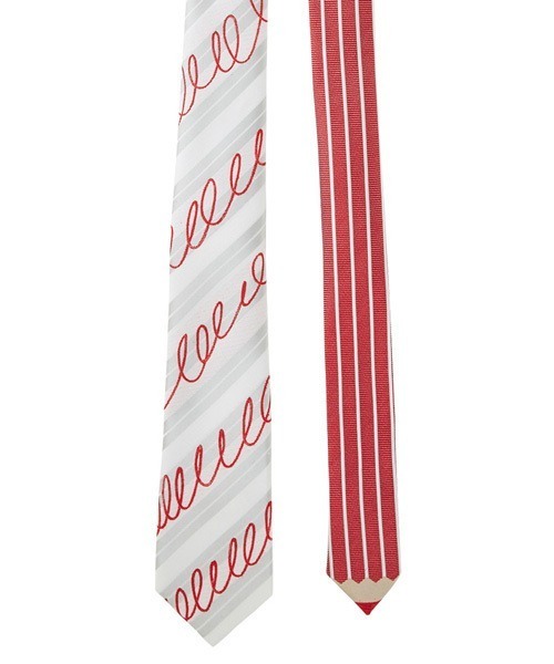 giraffe（ジラフ）の「【 ネクタイ専門店 giraffe 】 ドローイングタイ BLACK　シルクネクタイ 日本製（ネクタイ・メンズ・イエロー/パープル/ネイビー/レッド/ブラック・FREE）」の5枚目の写真