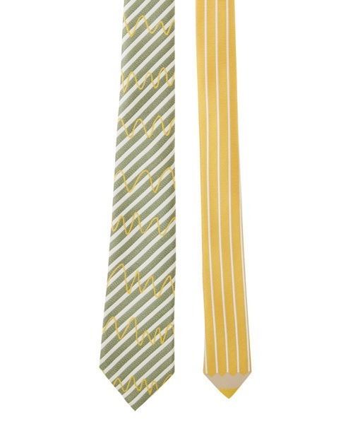 giraffe（ジラフ）の「【 ネクタイ専門店 giraffe 】 ドローイングタイ BLACK　シルクネクタイ 日本製（ネクタイ・メンズ・イエロー/パープル/ネイビー/レッド/ブラック・FREE）」の4枚目の写真