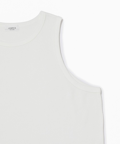 JUNRED（ジュンレッド）の「ルーズワッフルノースリーブ（タンクトップ・メンズ・ブラック/ホワイト・M/L/S）」の16枚目の写真