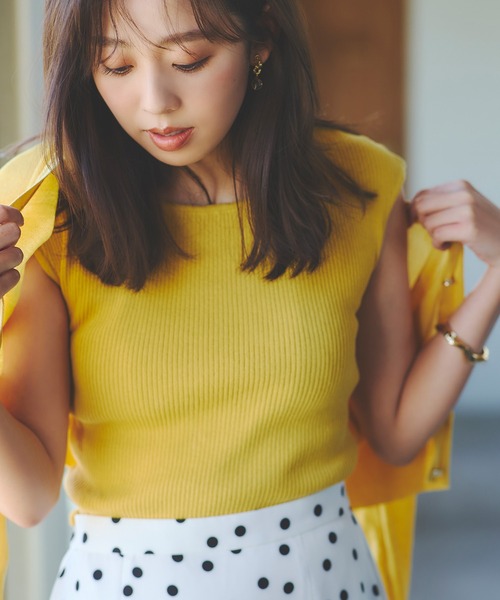 LAISSE PASSE（レッセパッセ）の「Vネックカーディガンアンサンブル（アンサンブル・レディース・ライトブルー/イエロー/アイボリー/スモークピンク・MEDIUM）」の12枚目の写真