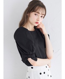 新品タグ付き☆sono maison☆パフスリーブブラウス リボン付きサイズ 1 新品タグ付き☆sono maison☆パフスリーブブラウス リボン付き