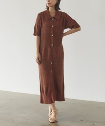 STRATA（エストラータ）の「ニットポロワンピース【低身長・小柄女性】（ワンピース）」