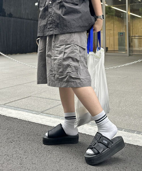 CPCM（シーピーシーエム）の「ツイルカーゴショーツ（カーゴパンツ・レディース・グレー/カーキ/アイボリー/ブラック・FREE）」の4枚目の写真