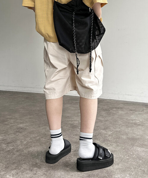 CPCM（シーピーシーエム）の「ツイルカーゴショーツ（カーゴパンツ・レディース・グレー/カーキ/アイボリー/ブラック・FREE）」の9枚目の写真