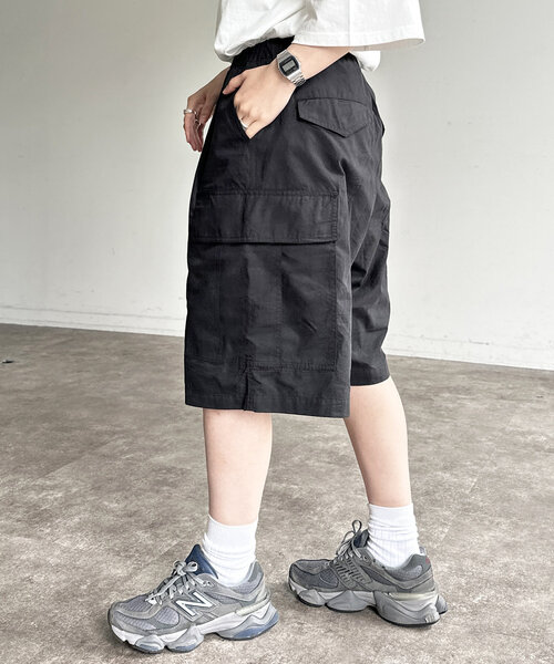 CPCM（シーピーシーエム）の「ツイルカーゴショーツ（カーゴパンツ・レディース・グレー/カーキ/アイボリー/ブラック・FREE）」の15枚目の写真