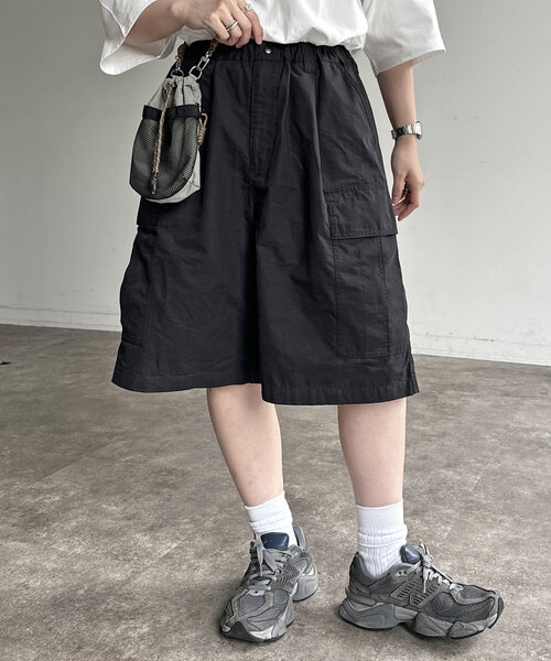 CPCM（シーピーシーエム）の「ツイルカーゴショーツ（カーゴパンツ・レディース・グレー/カーキ/アイボリー/ブラック・FREE）」の18枚目の写真