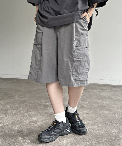 CPCM（シーピーシーエム）の「ツイルカーゴショーツ（カーゴパンツ・レディース・グレー/カーキ/アイボリー/ブラック・FREE）」の21枚目の写真