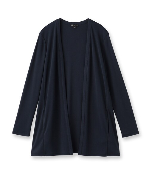 INDIVI（インディヴィ）の「【UVケア／接触冷感／洗える】とろみジャージカーディガン（カーディガン/ボレロ・レディース・ブラック/ホワイト/ネイビー系5/ブラック系5/ライトグレー系5・40/38/05/13/15 /19）」の6枚目の写真