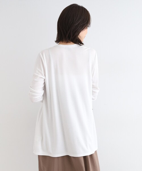 INDIVI（インディヴィ）の「【UVケア／接触冷感／洗える】とろみジャージカーディガン（カーディガン/ボレロ・レディース・ブラック/ホワイト/ネイビー系5/ブラック系5/ライトグレー系5・40/38/05/13/15 /19）」の16枚目の写真