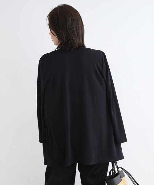 INDIVI（インディヴィ）の「【UVケア／接触冷感／洗える】とろみジャージカーディガン（カーディガン/ボレロ・レディース・ブラック/ホワイト/ネイビー系5/ブラック系5/ライトグレー系5・40/38/05/13/15 /19）」の20枚目の写真