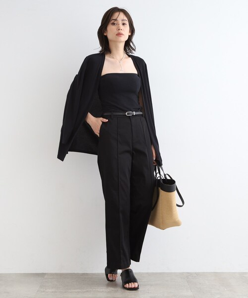 INDIVI（インディヴィ）の「【UVケア／接触冷感／洗える】とろみジャージカーディガン（カーディガン/ボレロ・レディース・ブラック/ホワイト/ネイビー系5/ブラック系5/ライトグレー系5・40/38/05/13/15 /19）」の21枚目の写真