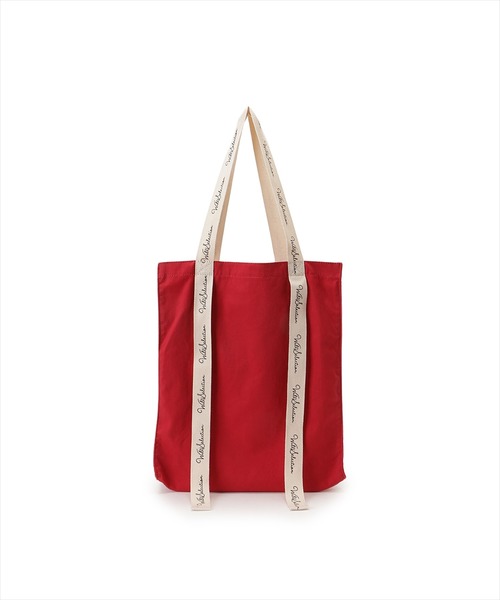 最終SALE！ RED VALENTINO キャンパス トートバッグ VALENTINO ヴァレンティノ トートバッグ キャンパス生地 赤と白
