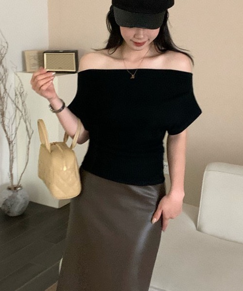 gossip!ロサンゼルス(ゴシップロサンゼルス)の「オフショルモダントップス(その他トップス・レディース・ホワイト/ブラック/チャコール・FREE)」の18枚目の写真