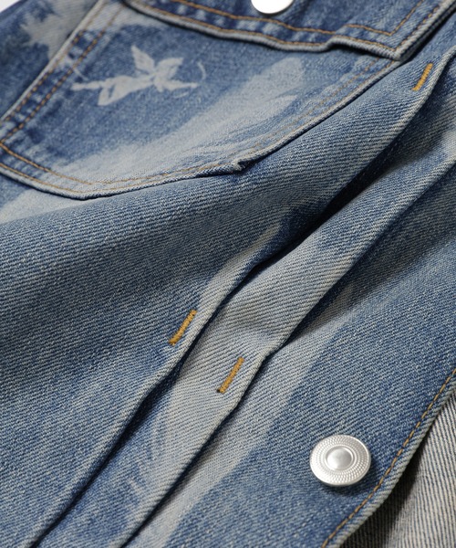 MASU(エムエーエスユー)の「"MASU BOYS" FEATHER DENIM JACKET(デニムジャケット・メンズ・ブラック×ピンク/インディゴブルー/ブラック・48/46)」の7枚目の写真