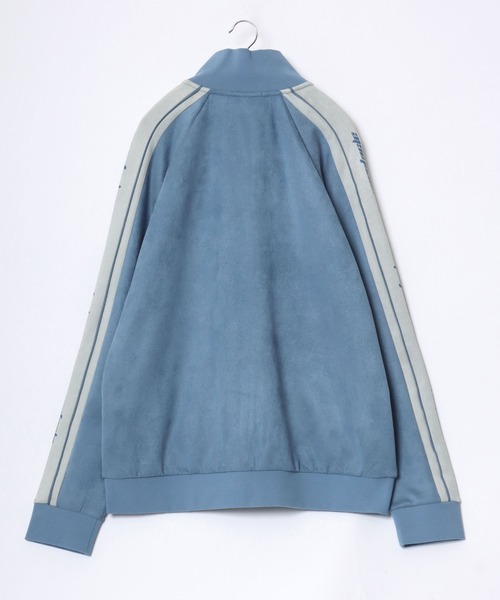 Salong hameu(サロン ハミュー)の「別注 蜂さんワンポイント刺繍 フェイクスエードサイドライントラックジャケット メンズ レディース ユニセックス/ジップアップジャケット(ジャージ・メンズ・ブルー/カーキ/ライトグレー・M/L)」の4枚目の写真