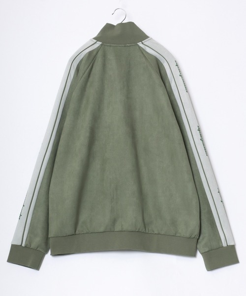 Salong hameu(サロン ハミュー)の「別注 蜂さんワンポイント刺繍 フェイクスエードサイドライントラックジャケット メンズ レディース ユニセックス/ジップアップジャケット(ジャージ・メンズ・ブルー/カーキ/ライトグレー・M/L)」の8枚目の写真