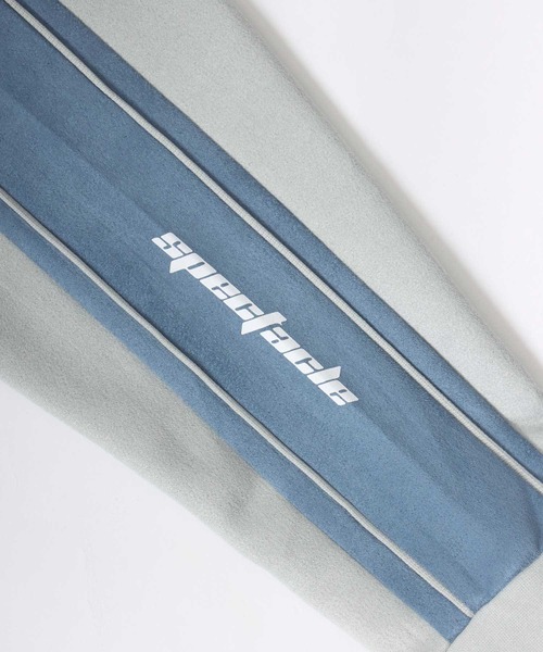 Salong hameu(サロン ハミュー)の「別注 蜂さんワンポイント刺繍 フェイクスエードサイドライントラックジャケット メンズ レディース ユニセックス/ジップアップジャケット(ジャージ・メンズ・ブルー/カーキ/ライトグレー・M/L)」の10枚目の写真