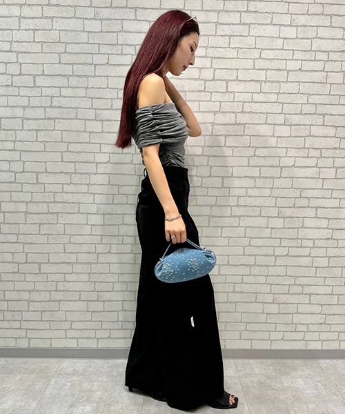 セール】GATHER OFF SHOULDER TOPS/ギャザーオフショルダートップス（T