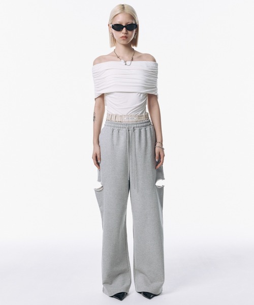 セール】GATHER OFF SHOULDER TOPS/ギャザーオフショルダートップス（T