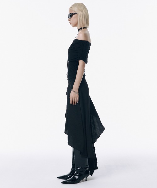 JOSE MOON（ジョゼムーン）の「GATHER OFF SHOULDER TOPS/ギャザーオフショルダートップス（Tシャツ/カットソー・レディース・ホワイト/グレー/ブラック・FREE）」の21枚目の写真