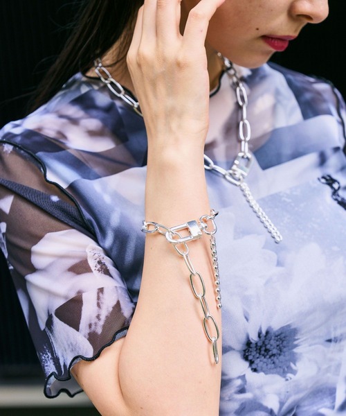 HARE(ハレ)の「ダブルチェーンブレスレット(HARE)(ブレスレット・レディース・シルバー系その他/シルバー・FREE)」の5枚目の写真