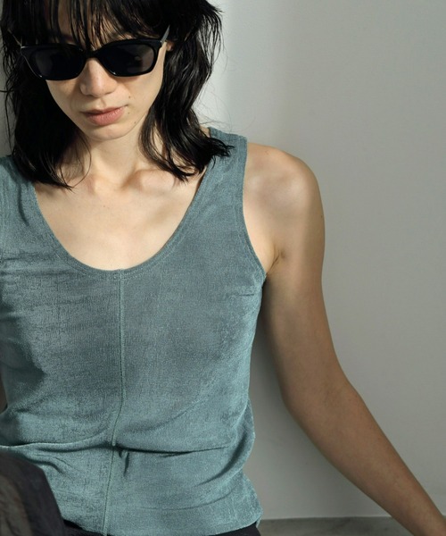 anuke(アンヌーク)の「Jersey Tanktop(タンクトップ・レディース・ブルー/ブラウン/ブラック・FREE)」の6枚目の写真