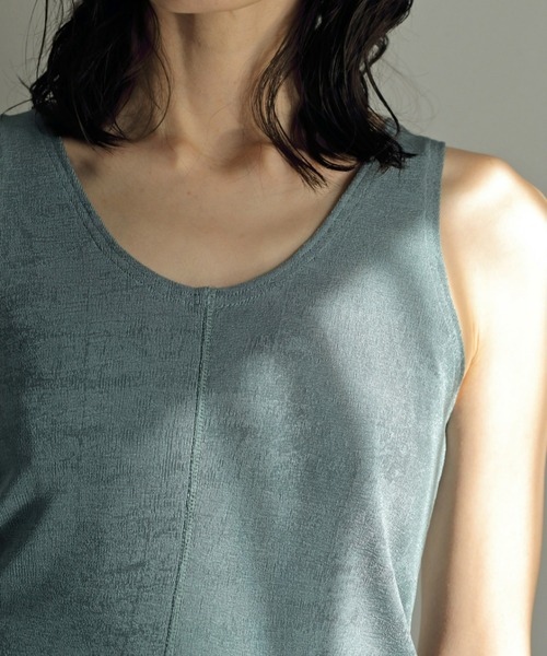 anuke(アンヌーク)の「Jersey Tanktop(タンクトップ・レディース・ブルー/ブラウン/ブラック・FREE)」の7枚目の写真