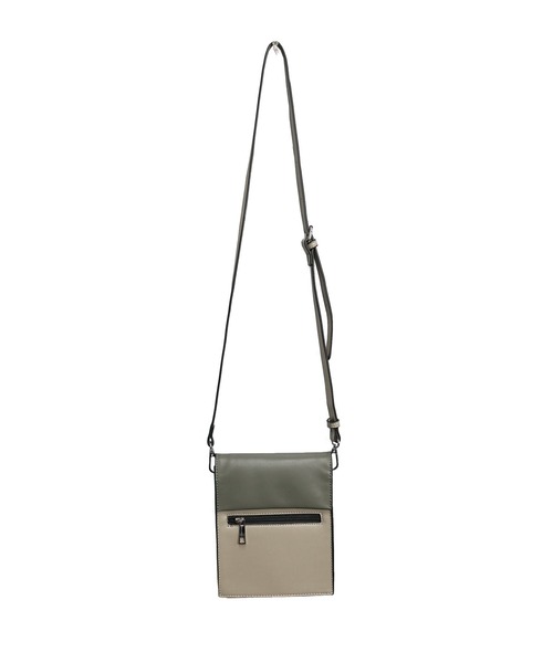 MinoriTY(マイノリティ)の「【MinoriTY】バイカラーミニショルダーバッグ ボディバッグ ウエストポーチ メンズ PUレザーバッグ(ボディバッグ/ウエストポーチ・メンズ・ブルー/グレー/オリーブ・FREE)」の15枚目の写真