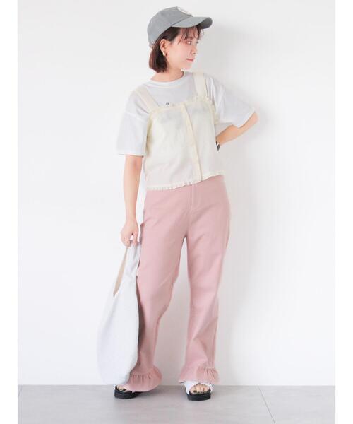 ehka sopo（エヘカソポ）の「フリルビスチェ（シャツ/ブラウス・レディース・ブラック/サックスブルー/キナリ/グリーン・F）」の19枚目の写真