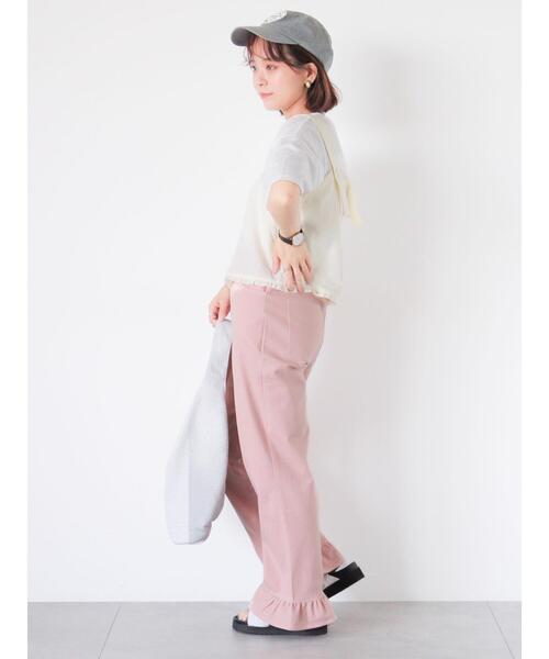 ehka sopo（エヘカソポ）の「フリルビスチェ（シャツ/ブラウス・レディース・ブラック/サックスブルー/キナリ/グリーン・F）」の20枚目の写真