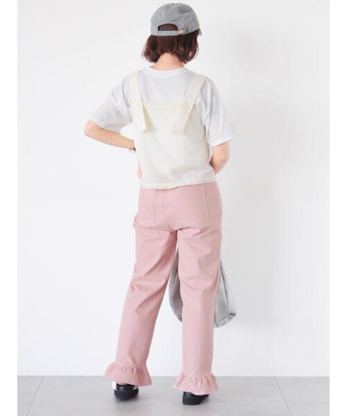 ehka sopo（エヘカソポ）の「フリルビスチェ（シャツ/ブラウス・レディース・ブラック/サックスブルー/キナリ/グリーン・F）」の21枚目の写真