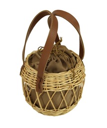 丸型編み柳バッグ