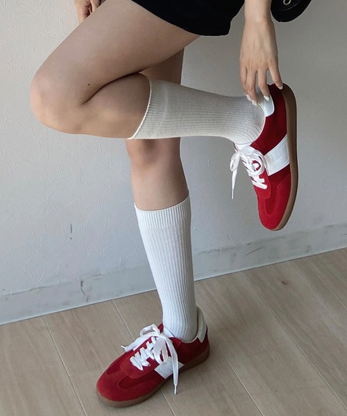RiLi(リリ)の「バイカラースニーカー【RL】(スニーカー・レディース・レッド/シルバー・24.5cm/23.5cm)」の2枚目の写真