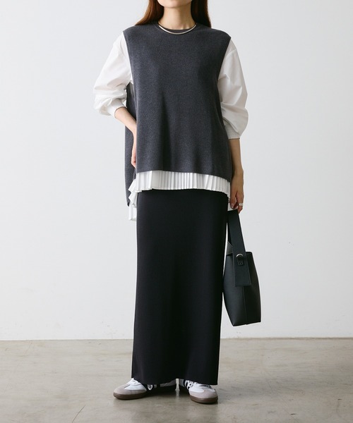 Vin｜ラメベストレイヤードプリーツブラウス | Rakuten Fashion