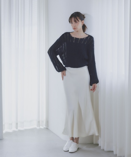 BARRETTA(バレッタ)の「サテンスカート(スカート・レディース・アイボリー/ブラック・FREE)」の21枚目の写真