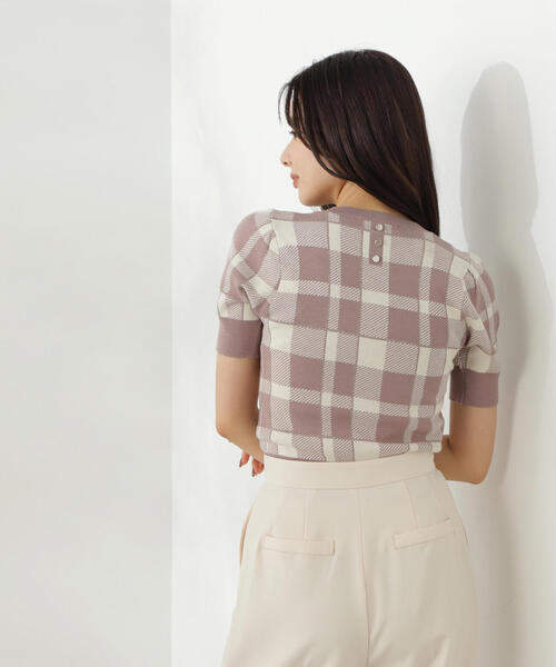PROPORTION BODY DRESSING(プロポーションボディドレッシング)の「ラメチェックニット / 1214270810(ニット/セーター・レディース・ブラウン系その他/レッド/グレー・FREE)」の12枚目の写真