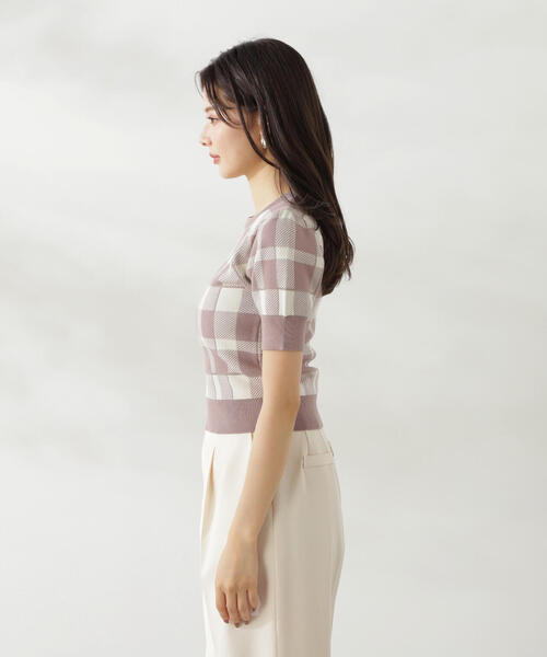 PROPORTION BODY DRESSING(プロポーションボディドレッシング)の「ラメチェックニット / 1214270810(ニット/セーター・レディース・ブラウン系その他/レッド/グレー・FREE)」の17枚目の写真