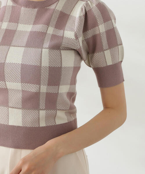 PROPORTION BODY DRESSING(プロポーションボディドレッシング)の「ラメチェックニット / 1214270810(ニット/セーター・レディース・ブラウン系その他/レッド/グレー・FREE)」の19枚目の写真