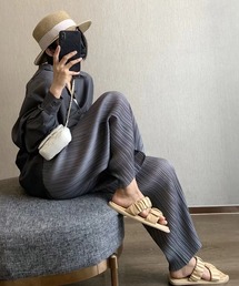 GIRL（ガール）の「【LOWO】ランダムプリーツパンツ【洗える】（その他パンツ）」