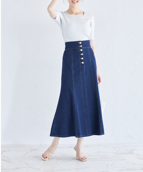 tocco closet(トッコ クローゼット)の「接触冷感♪ラメ入りスクエアネックランダムリブニットプルオーバー(ニット/セーター・レディース・ラベンダー/ピンク/ブラック/オフホワイト・M)」の5枚目の写真