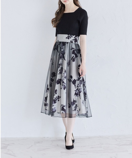 tocco closet(トッコ クローゼット)の「接触冷感♪ラメ入りスクエアネックランダムリブニットプルオーバー(ニット/セーター・レディース・ラベンダー/ピンク/ブラック/オフホワイト・M)」の9枚目の写真