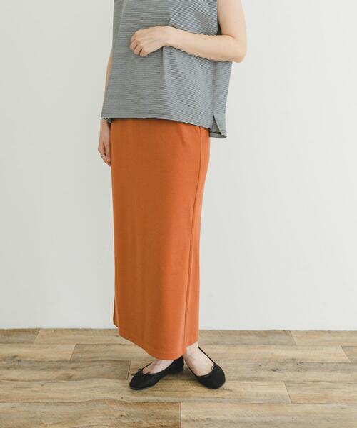 ITEMS URBANRESEARCH（アイテムズ アーバンリサーチ）の「リブロングスカート（スカート・レディース・ブラック/オレンジ/モカ・FREE）」の3枚目の写真