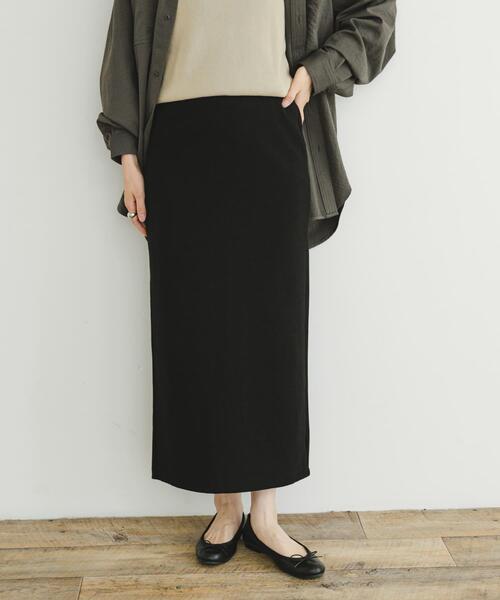 ITEMS URBANRESEARCH（アイテムズ アーバンリサーチ）の「リブロングスカート（スカート・レディース・ブラック/オレンジ/モカ・FREE）」の2枚目の写真