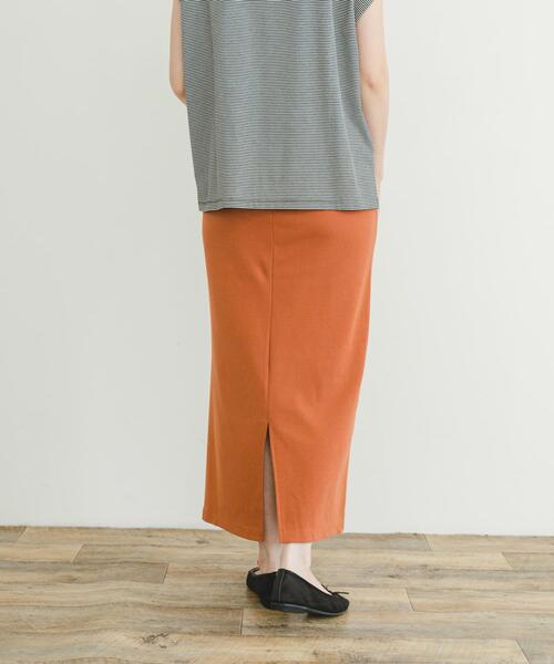 ITEMS URBANRESEARCH（アイテムズ アーバンリサーチ）の「リブロングスカート（スカート・レディース・ブラック/オレンジ/モカ・FREE）」の15枚目の写真